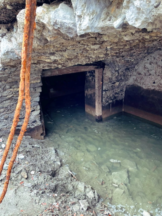 The remains of a tiny village are revealed for the first time since 1950, as a lake is drained for repair works of a hydroelectric plant, that replaced the village of Curon 71 years ago, at Resia Lake, Italy, on May 16, 2021. (Luisa Azzolini/Handout via Reuters)