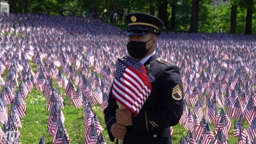 Massachusetts Memorial Day Flag Garden