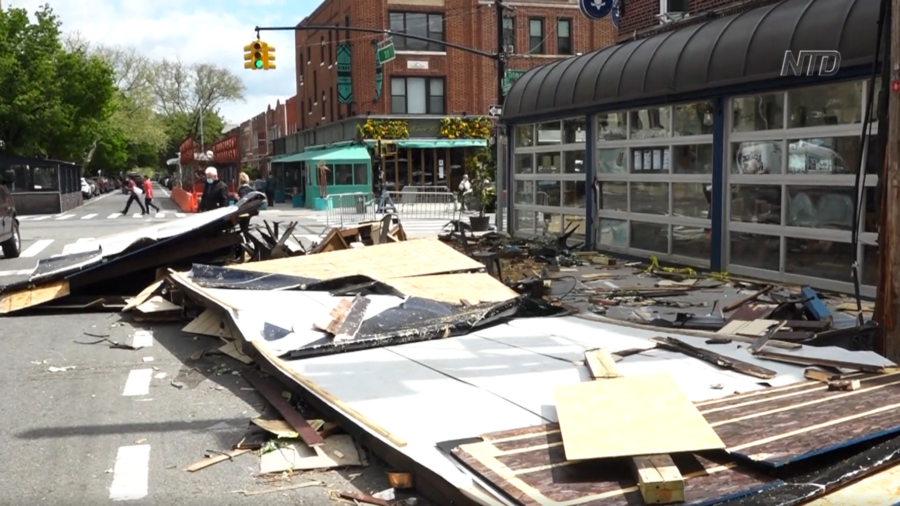 1 Dead After Car Takes Down Dining Structure