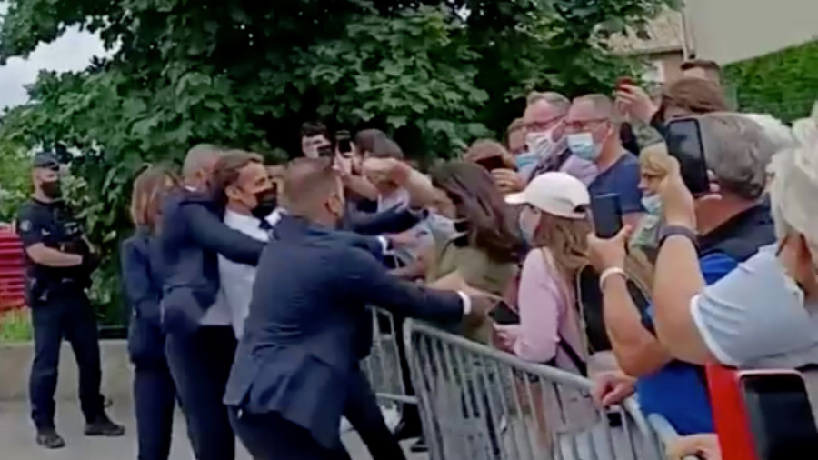 Man Slapped French President at Public Event