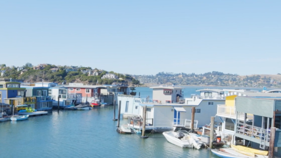 Homes Floating Near San Francisco Bay