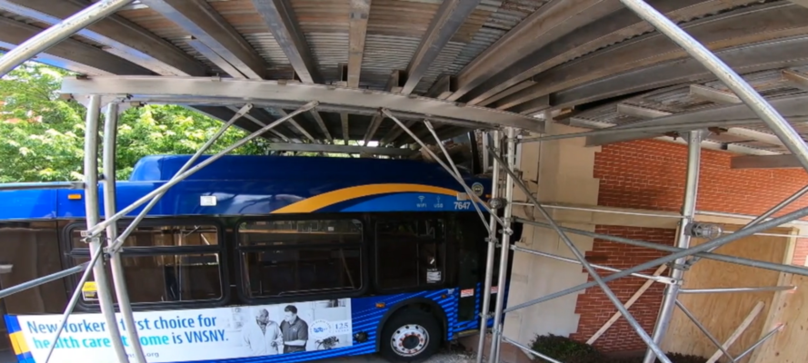 Passenger Bus Crashed, Stuck in Building | NTD