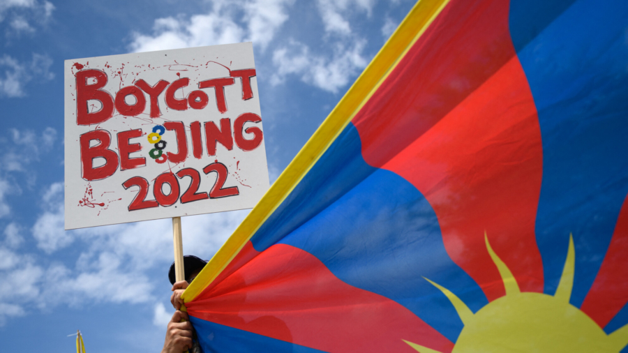 Uyghurs in Germany Protest Against Beijing Winter Olympics
