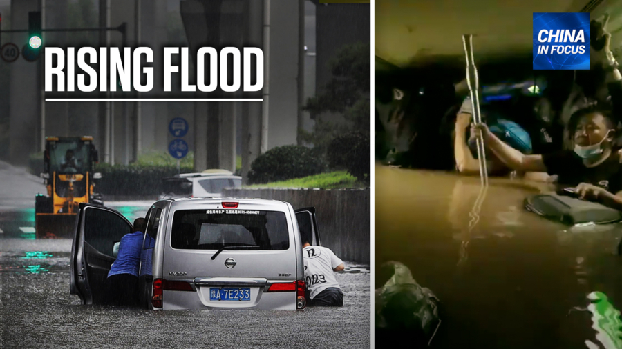 Chinese Residents Struggle in Rising Flood Water