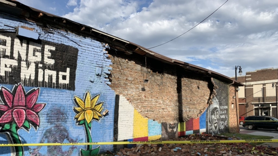 Lightning Strike Destroys George Floyd Mural