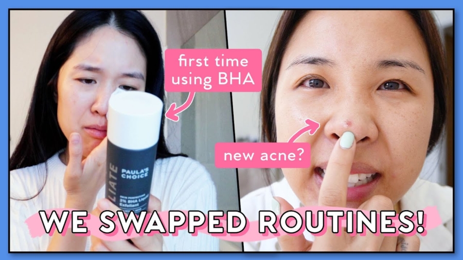 We Swapped Our Oily/Acne & Dry Skin Routines for 1 Week! Bad Idea...