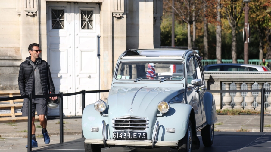 Vintage Car Parade Held in Paris