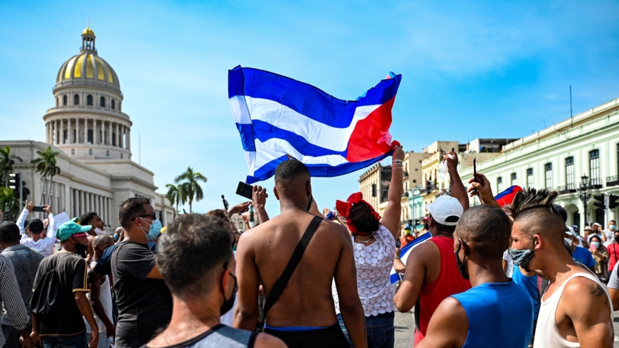 ‘Down With Dictatorship’: Thousands of Cubans Demonstrate Against Communist Regime