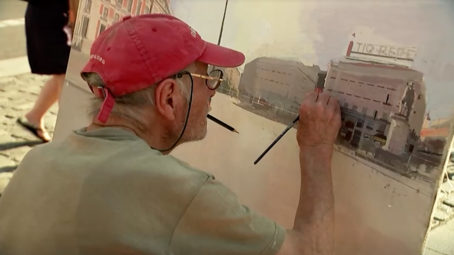 Artist Works in Madrid Square