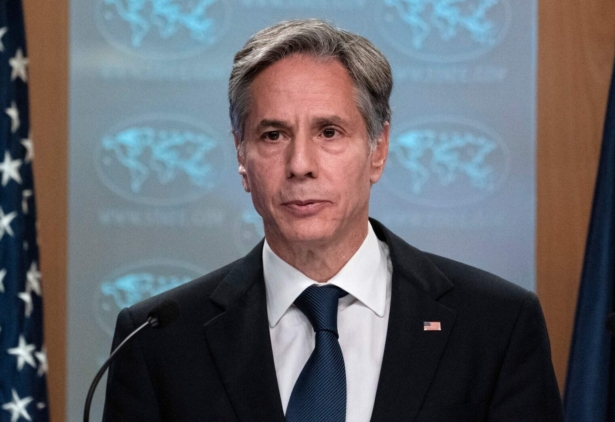 Secretary of State Antony Blinken speaks about Afghanistan during a media briefing at the State Department, in Washington, on Aug. 25, 2021. (Alex Brandon/Pool/AFP via Getty Images)