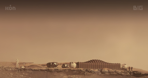 A proposal for the Mars Dune Alpha habitat on Mars on Aug. 2021. (ICON/NASA via AP)