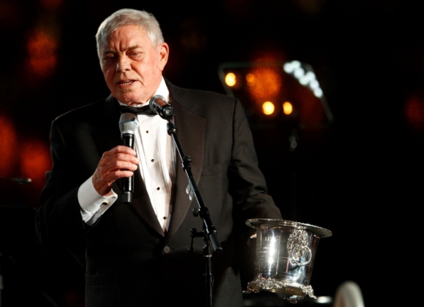 Tom T. Hall accepts the Icon Award at the 60th Annual BMI Country Awards in Nashville, Tenn., on Oct. 30, 2012. (Wade Payne/Invision/File/AP)