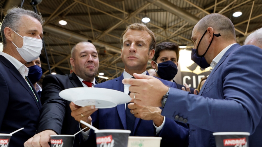 Egg Thrown at French President Macron During Food Trade Fair