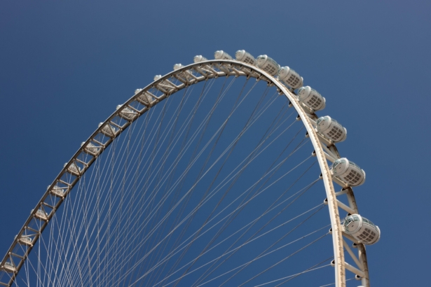 A partial view Ain Dubai (Dubai Eye) Ferris wheel in the Gulf city of Dubai, on Nov. 14, 2020. (Giuseppe Cacce/AFP via Getty Images)
