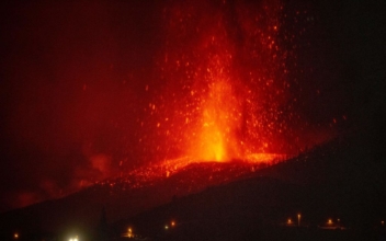 Lava Streams Toward La Palma Coastline