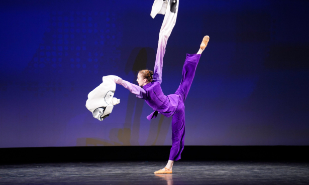 Lillian Parker participates in the junior female division of the 9th NTD International Classical Chinese Dance Competition in New York state on Sept. 4, 2021. (Larry Dye/The Epoch Times)