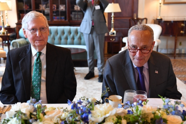 Senate Majority Leader Chuck Schumer (D-NY) and Senate Minority Leader Mitch McConnell