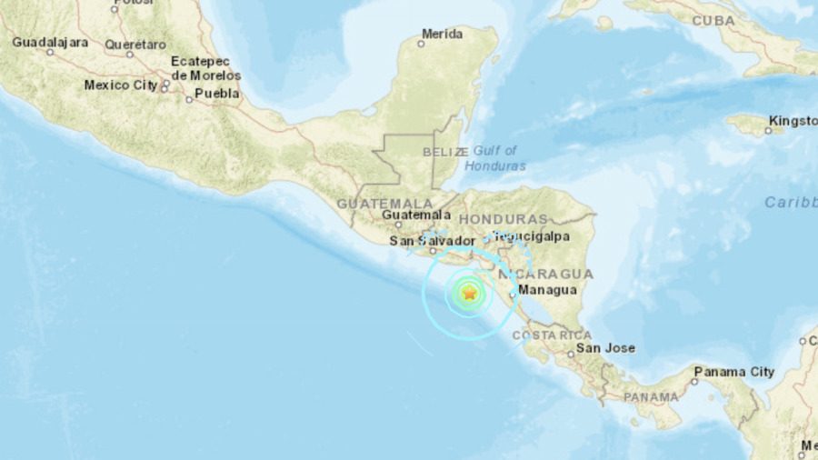 Magnitude-6.5 Earthquake Recorded Off Coast of Nicaragua