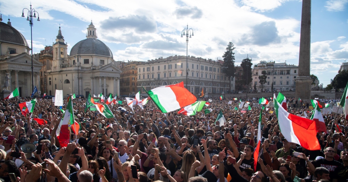 Protests Erupt Across Italy Over COVID-19 Vaccine Mandates