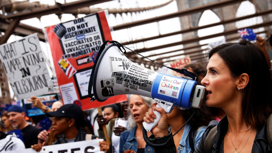 NYC Teachers Rally Against Vaccine Mandates