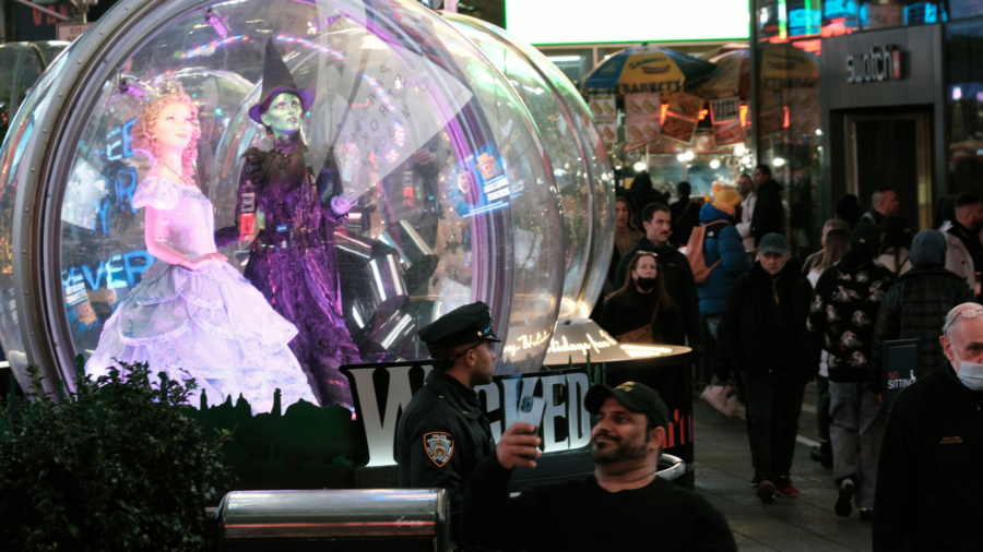Times Square Unveils Giant Snow Globes