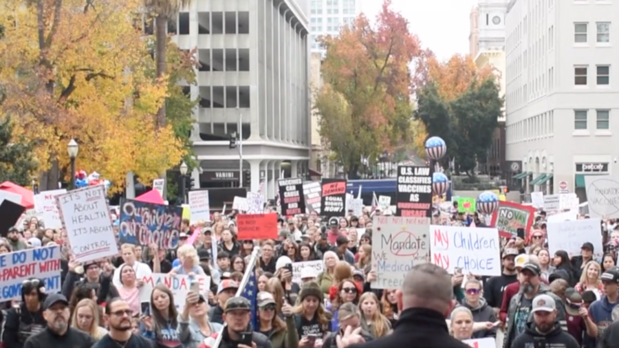 Protestors Rally in California Over School Vaccine