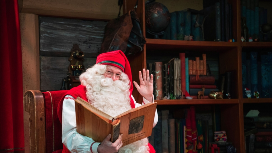 Santa Claus Prepares For Christmas