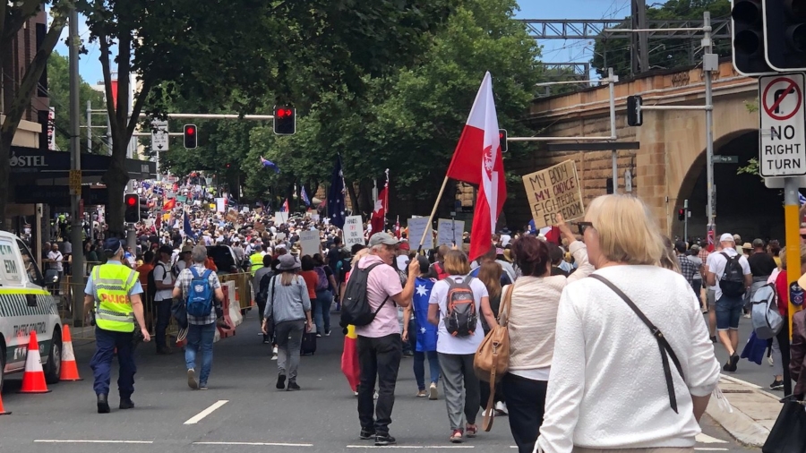 ‘Save the Children’: Australians Rally Across the Country Against COVID-19 Vaccine Mandates