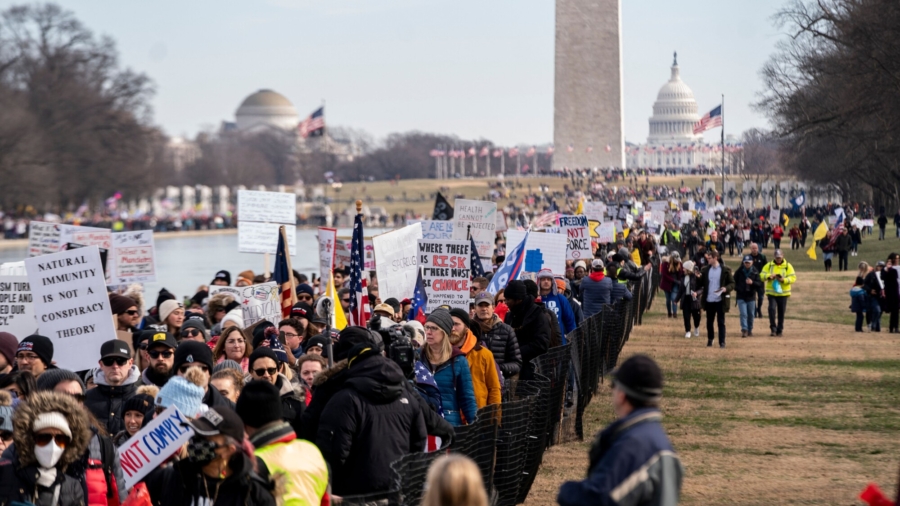 Thousands March Against Mandates in DC