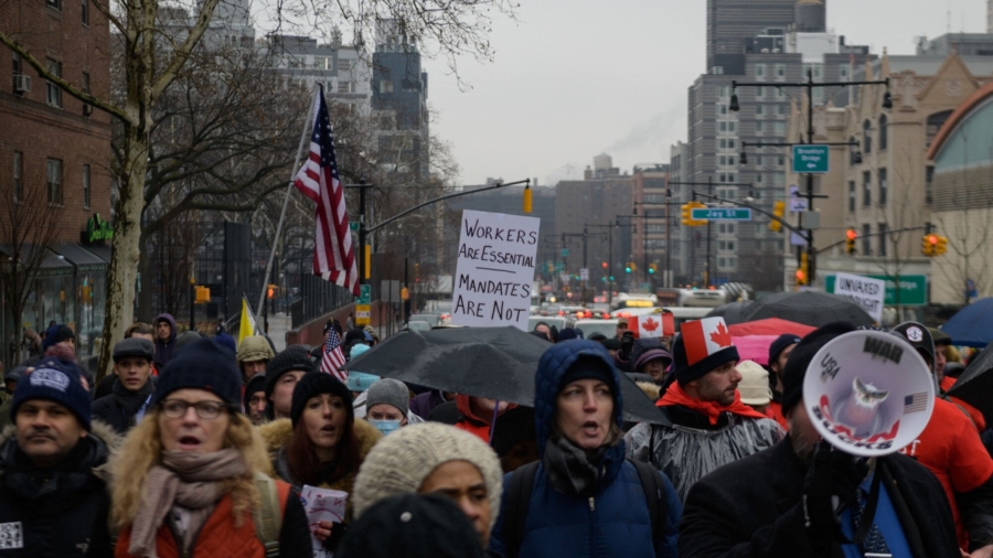 Protest Against NYC City Workers Vaccine Mandate