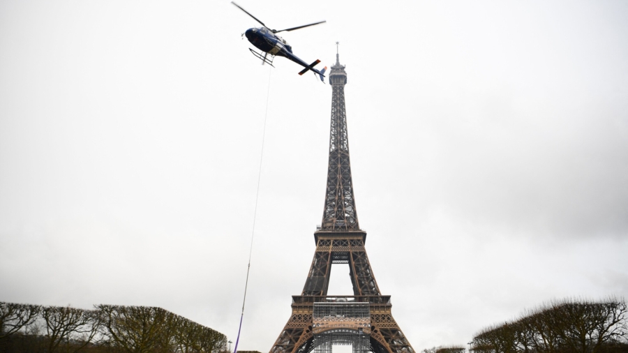 New Communications Antenna on Eiffel Tower
