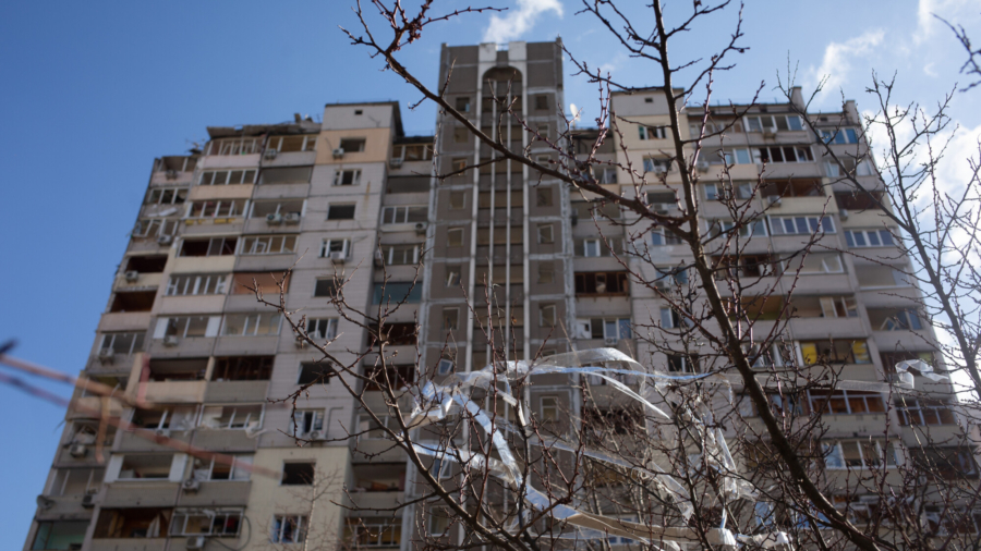 Downed Missile Hits Apartment in Kyiv