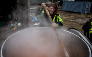 Volunteers Cook Soup for Ukrainian Refugees in Poland
