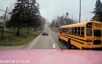 Videos Show Moments a Driver Lost Control of a Tractor-Trailer That Narrowly Avoided Hitting an Ohio School Bus