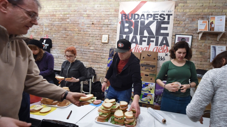Cyclists Deliver Food to Budapest's Homeless