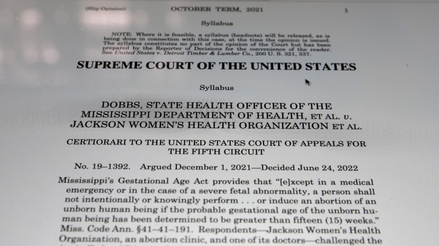 READ: Supreme Court Opinion Striking Down Roe v. Wade