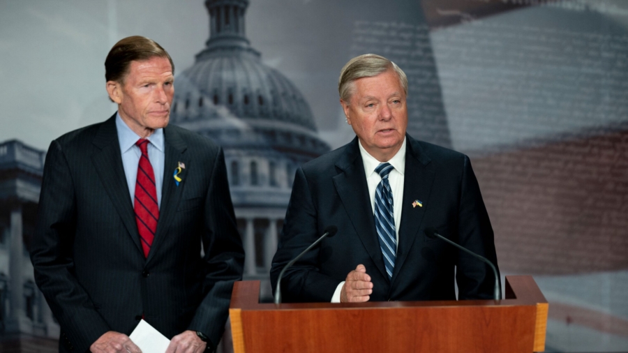 Senators Visit Kyiv to Promote Bill on Russia
