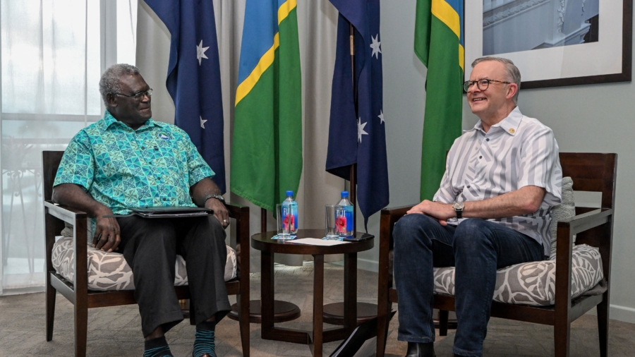 Australia Prime Minister Meets Solomon Islands Counterpart