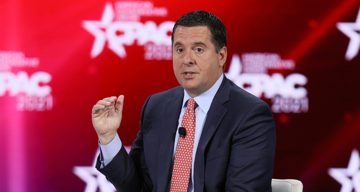 Rep. Devin Nunes (R-Calif.) addresses the Conservative Political Action Conference held in the Hyatt Regency in Orlando, Fla., on Feb. 27, 2021. (Joe Raedle/Getty Images)