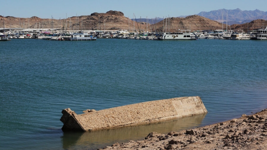 Drought-Stricken Lake Mead Recedes to Reveal a World War II-Era Landing Craft
