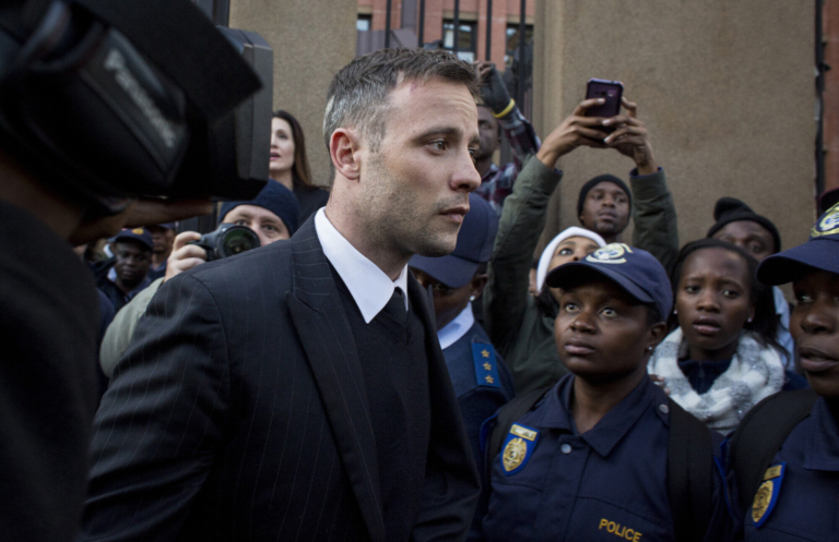 Oscar Pistorius leaves the North Gauteng High Court
