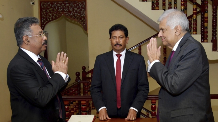 Sri Lanka’s Prime Minister Sworn in as Interim President