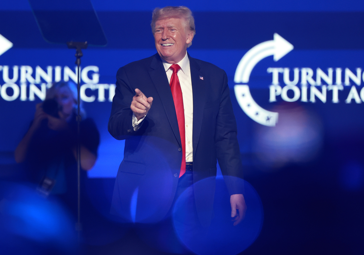 Former President Donald Trump speaks during the Turning Point USA Student Action Summit held at the Tampa Convention Center in Tampa, Fla., on July 23, 2022. (Joe Raedle/Getty Images)