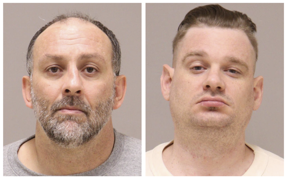 Barry Croft Jr. (L) and Adam Fox in file mugshots. (Kent County Sheriff's Office via AP)