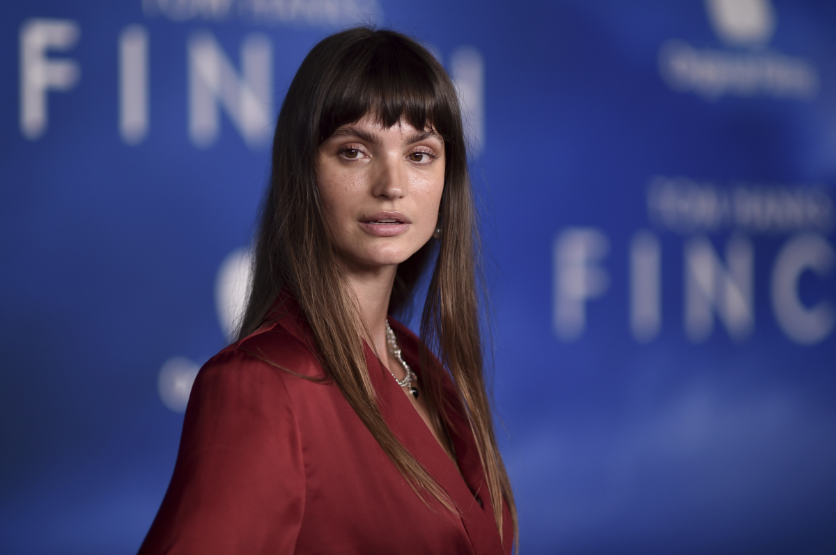 Charlbi Dean Kriek arrives at the premiere of "Finch" at the Pacific Design Center in West Hollywood, Calif., on Nov. 2, 2021. (Richard Shotwell/Invision/AP)