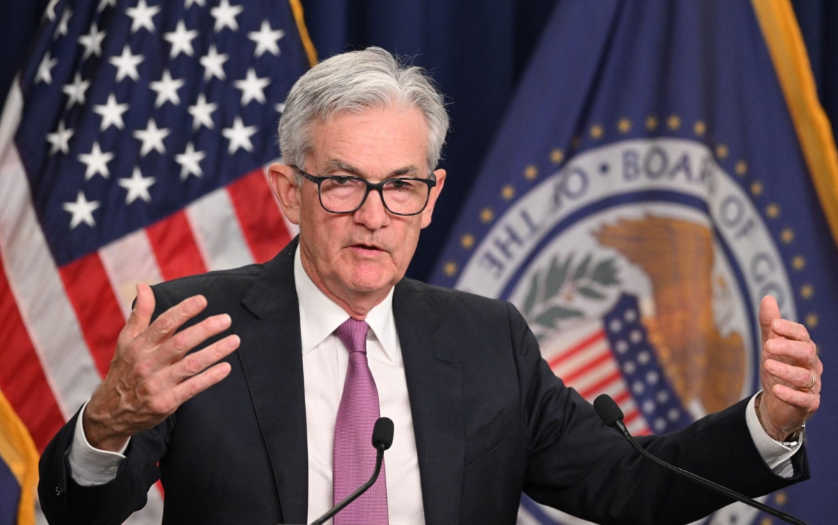 Federal Reserve Board Chairman Jerome Powell speaks during a news conference in Washington on July 27, 2022. (Mandel Ngan/AFP via Getty Images)