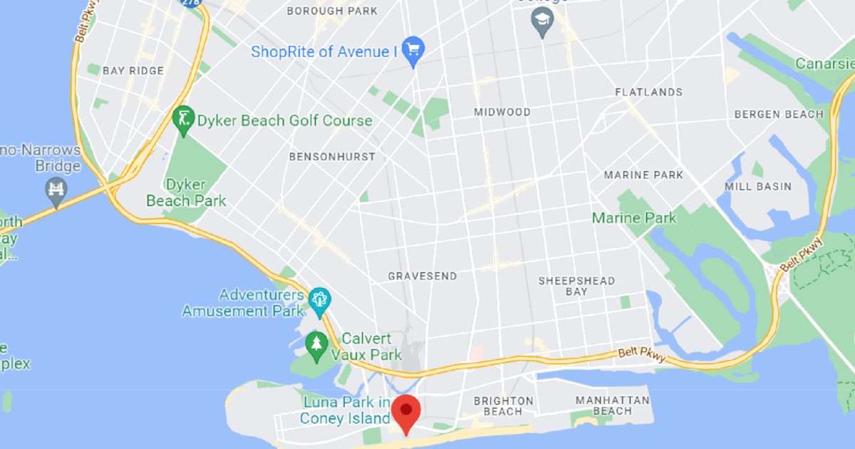 5 Shot One Fatally at New York s - Google Map Coney Island 1200x630