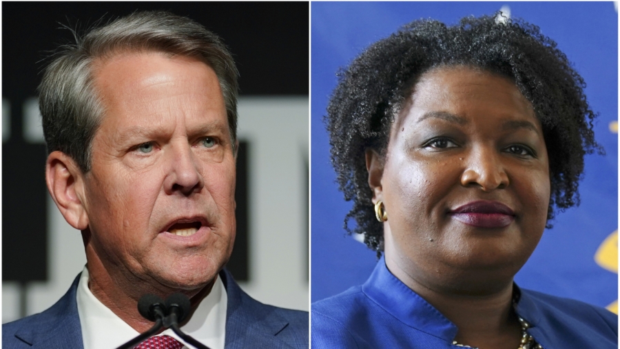 At Georgia Debate Stacey Abrams, Brian Kemp Clash Over Abortion, Crime