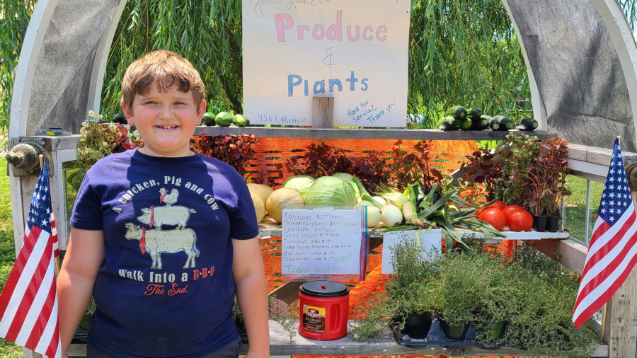 9-Year-Old Boy Sells Pumpkins at His Own Plants and Produce Stand
