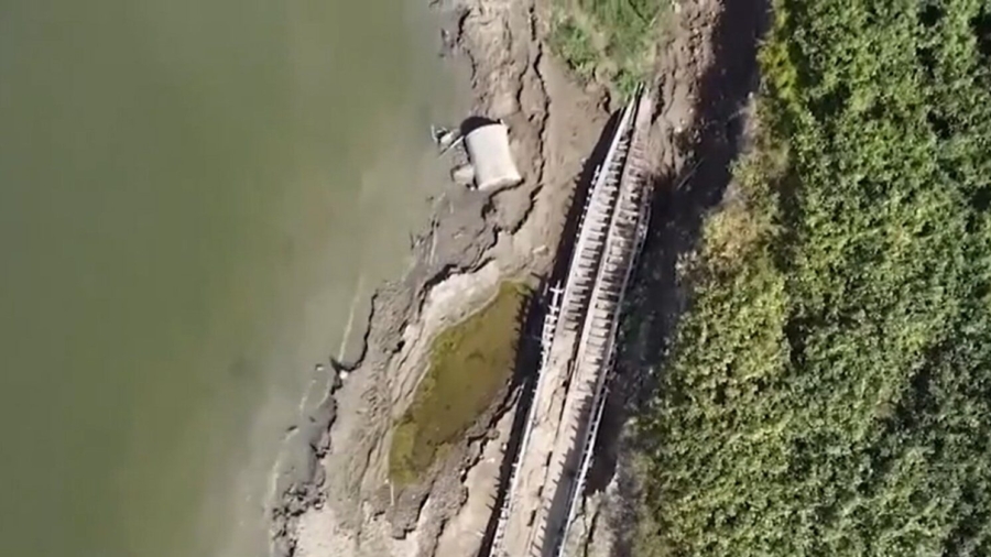 Historic Shipwreck Revealed by Drought